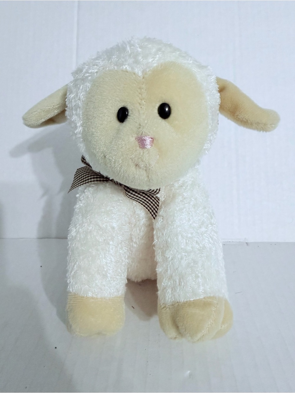 Gund Musical Cream and Tan Plush Lamb with Bow